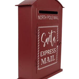 Clayre & Eef Buzón 23x8x34 cm Rojo Blanco