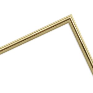 MendeFrames Marco de Fotos de Madera H003 Dorado 10x30 cm Cristal Sintético