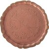 Clayre & Eef 66399 Plato para Tartas Rosa Dorado 32x15 cm