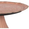 Clayre & Eef 66399 Plato para Tartas Rosa Dorado 32x15 cm