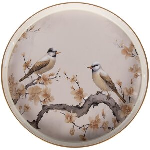 Clayre & Eef Bandeja Ø 46x4 cm Beige...