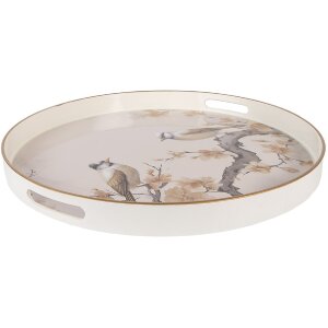 Clayre & Eef Bandeja Ø 46x4 cm Beige...