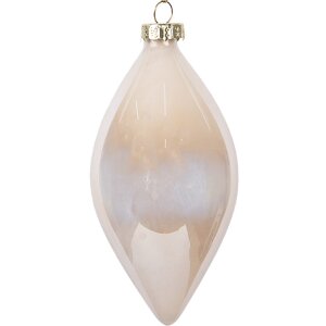 Clayre & Eef Adorno de Navidad Ø 7x13 cm Beige
