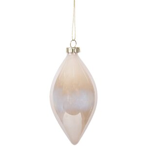 Clayre & Eef Adorno de Navidad Ø 7x13 cm Beige