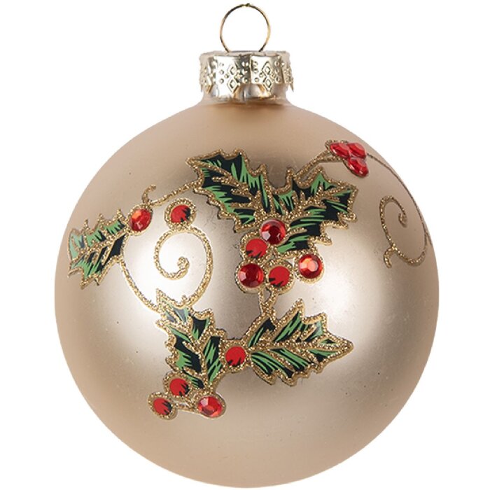 Clayre & Eef Bola de Navidad Ø 8x8 cm dorado