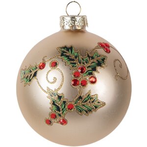 Clayre & Eef Bola de Navidad Ø 8x8 cm dorado