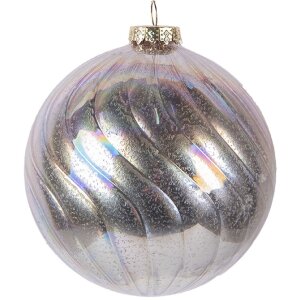 Clayre & Eef Adorno de Navidad 10x10 cm Rosa Plateado