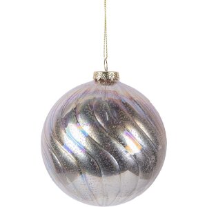 Clayre & Eef Adorno de Navidad 10x10 cm Rosa Plateado