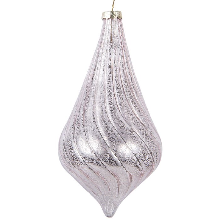 Clayre & Eef Adorno de Navidad Rosa 8x17 cm