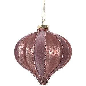 Clayre & Eef Adorno navideño Rosa 10x10 cm