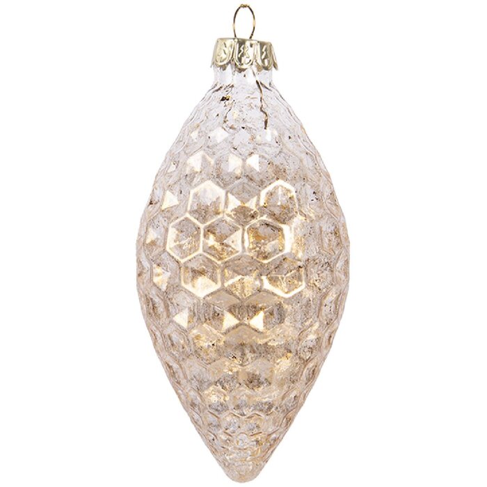 Clayre & Eef Adorno navideño Ø 6x12 cm dorado