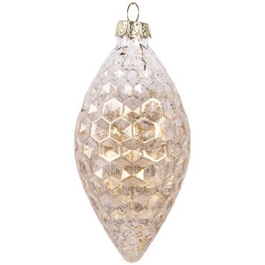 Clayre & Eef Adorno navideño Ø 6x12 cm dorado