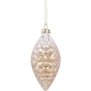 Clayre & Eef Adorno navideño Ø 6x12 cm dorado