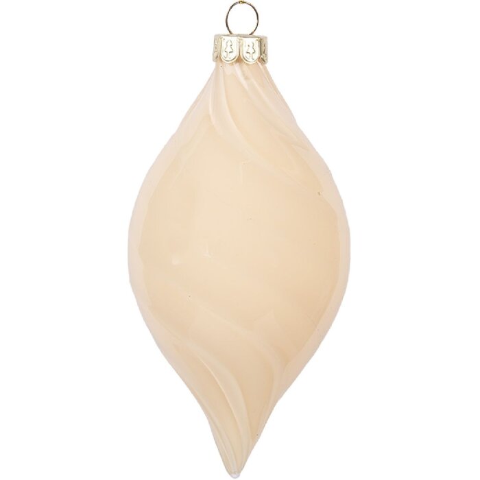 Clayre & Eef Adorno de Navidad Beige Ø 7x13 cm