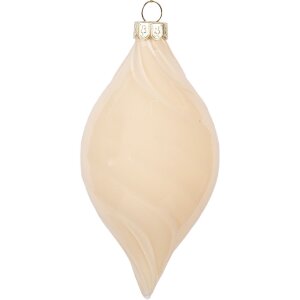 Clayre & Eef Adorno de Navidad Beige Ø 7x13 cm