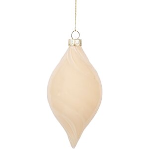 Clayre & Eef Adorno de Navidad Beige Ø 7x13 cm