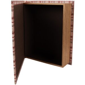 Clayre & Eef Cajas en forma de libro 3er Set Marrón/Rojo