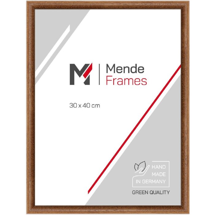 Marco de fotos de madera MendeFrames H004 Roble 50x65 cm con cristal antirreflejos