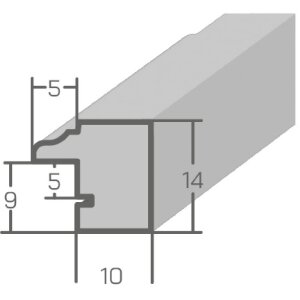MendeFrames Marco de Madera H007 Cristal Sintético 30x40 cm Nogal con Borde Dorado