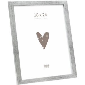 Marco de fotos de madera Deknudt S243D Antiksilber 18x24 cm