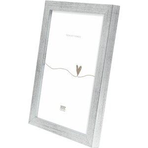 Marco de fotos de madera Deknudt S243D Antiksilber 18x24 cm