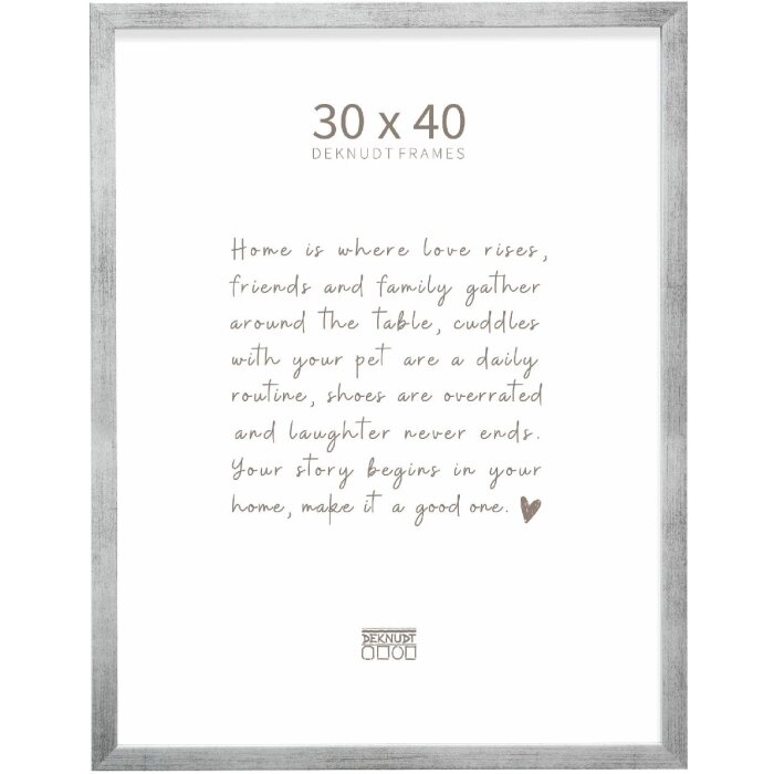 Marco de fotos de madera Deknudt S243D Antiksilber 30x40 cm