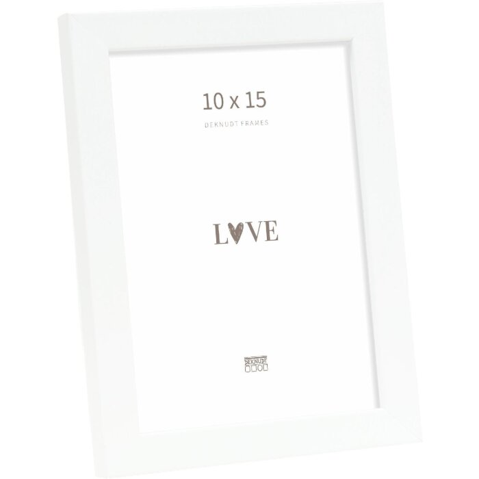 Marco de fotos de madera Deknudt S243K1-10x15 cm blanco