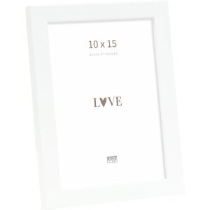 Marco de fotos de madera Deknudt S243K1-10x15 cm blanco