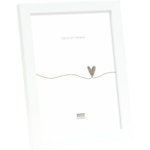 Marco de fotos de madera Deknudt S243K1-15x15 cm blanco