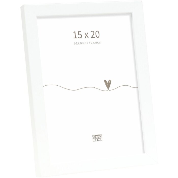 Marco de fotos de madera Deknudt S243D Blanco 15x20 cm