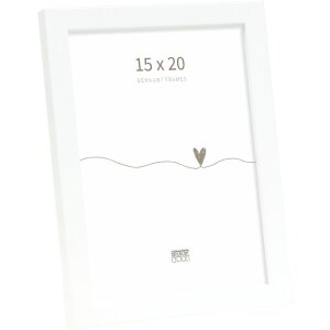 Marco de fotos de madera Deknudt S243D Blanco 15x20 cm