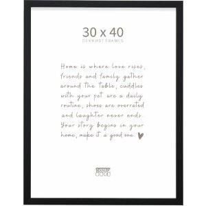 Marco de fotos de madera Deknudt S243D Negro 30x40 cm