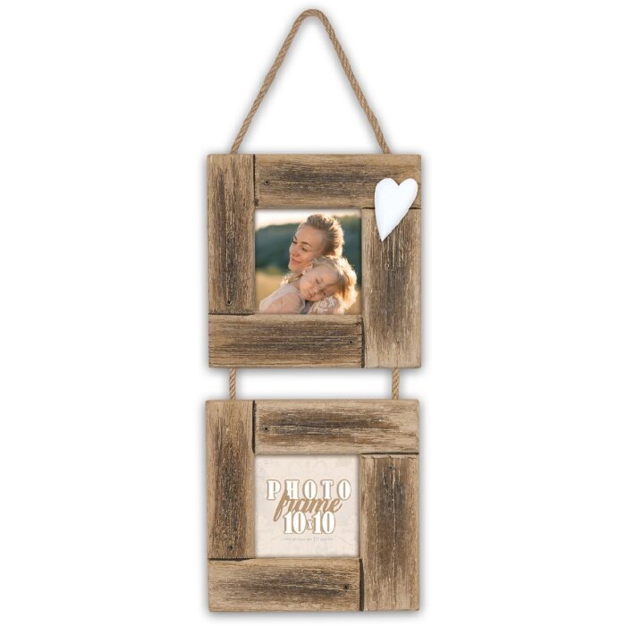 Marco de fotos ZEP Essence para 2 fotos 10x10 cm Marrón RE2344