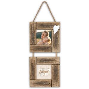 Marco de fotos ZEP Essence para 2 fotos 10x10 cm Marrón RE2344