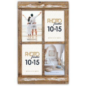 Marco de fotos de madera ZEP Bregenz para 4 fotos 10x15...