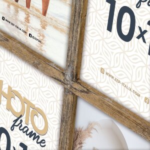 Marco de fotos de madera ZEP Bregenz para 4 fotos 10x15 cm marrón RE446