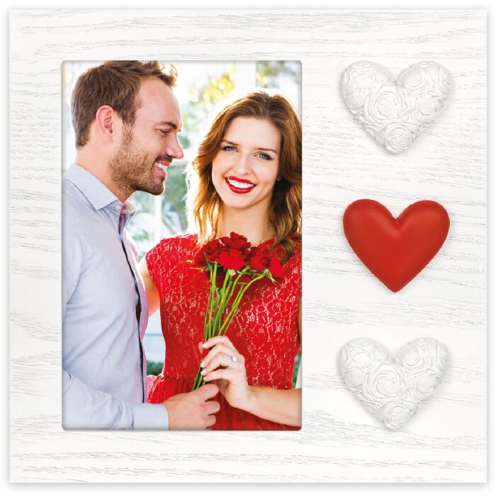 Marco de fotos de madera ZEP Adele 10x15 cm Corazones WH3646