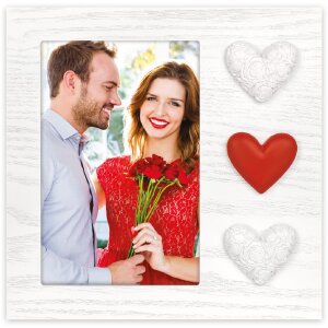 Marco de fotos de madera ZEP Adele 10x15 cm Corazones WH3646