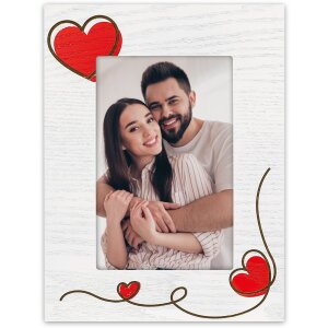 Marco de fotos de madera Zoe 10x15 cm Corazones WH4846