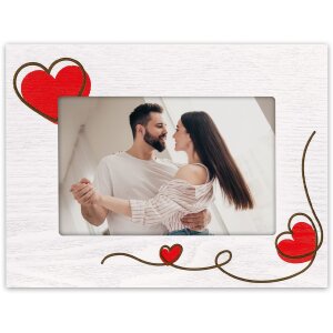 Marco de fotos de madera ZEP Zoe Blanco 10x15 cm...