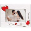 Marco de fotos de madera ZEP Zoe Blanco 10x15 cm Corazones Horizontal WH4964