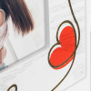 Marco de fotos de madera ZEP Zoe Blanco 10x15 cm Corazones Horizontal WH4964