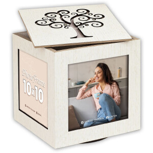 ZEP Cubo de Fotos Thomas giratorio para 4 Fotos 10x10 cm