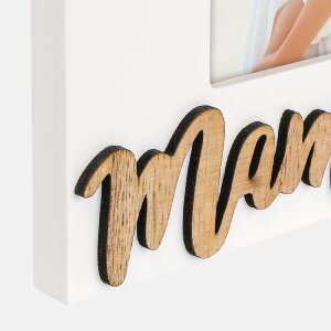 Marco de fotos de madera ZEP Mamma I 10x15 cm blanco