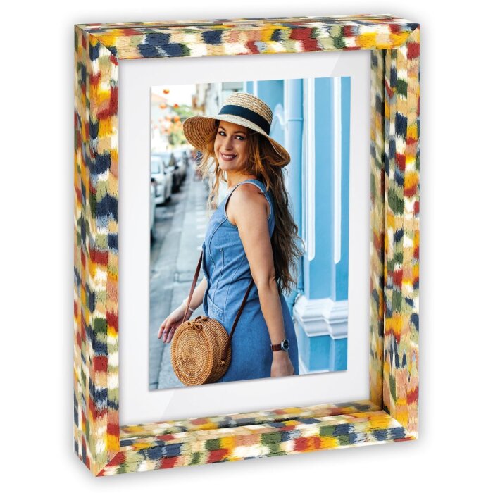 Marco de fotos de madera ZEP RECIFE 10x15 cm Multicolor