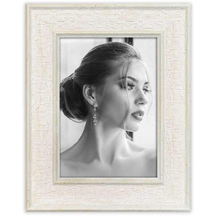 Marco de fotos PERTH de PS blanco 15x20 cm