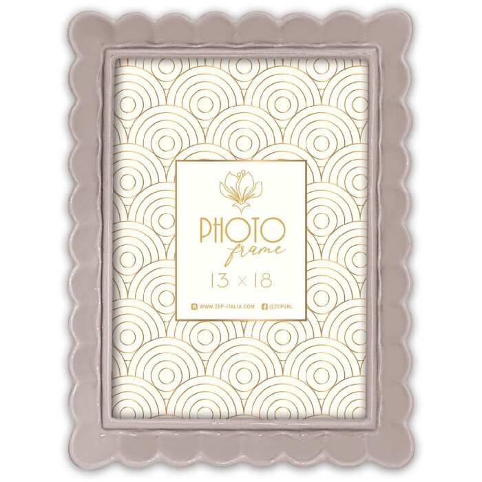 Marco de fotos HERVE G de resina ZEP 13x18 cm Taupe