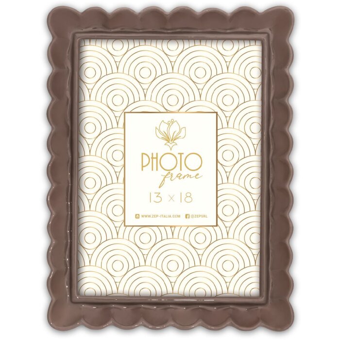 Marco de fotos HERVE B de ZEP en resina marrón 10x15 cm