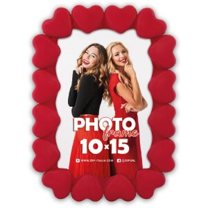 Marco de fotos Margherita Rojo 10x15 cm ACR46