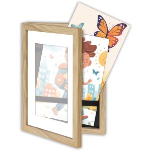 Marco de fotos de madera London Natur MRN82 para documentos DIN A4 24,5x33x4 cm